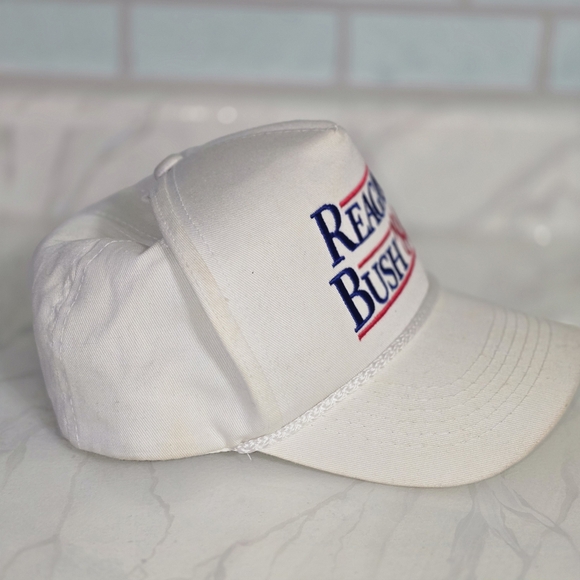Reagan Bush '84 Presidential Campaign Republican Snap Back Mesh cap. Vintage - Picture 3 of 7